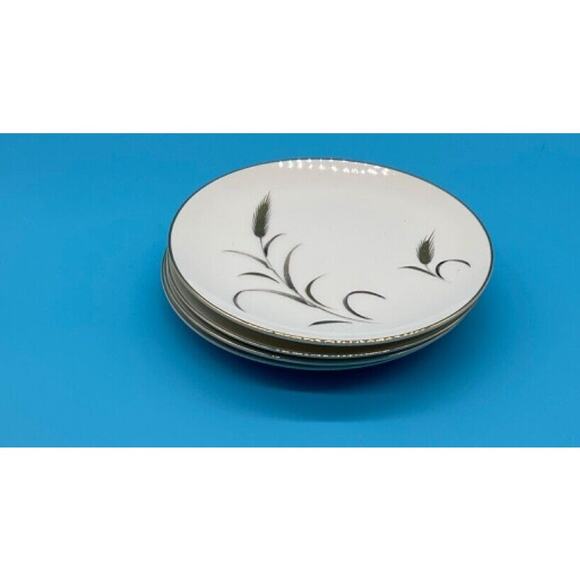 Vintage 1960s Eternal Harvest Floral Plates 6" Gold Rim Set of 4 Made in Japan - Picture 2 of 5